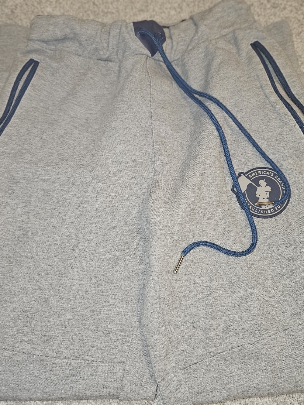 Men's Grey Baseballism Joggers with Navy Accents